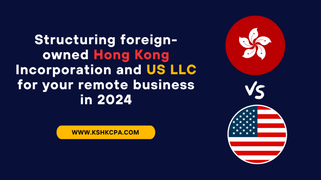 US LLC vs Hong Kong Company